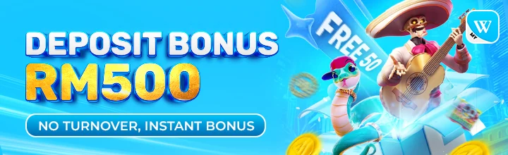 Winbox deposit bonus RM500 and Free 50: no turnover, instant bonus
